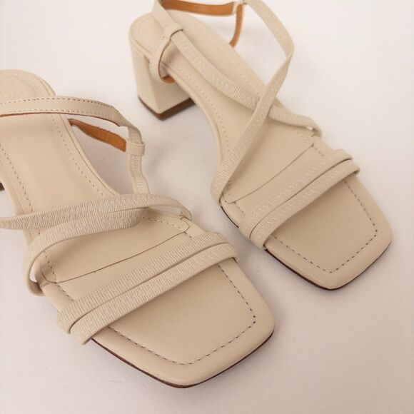 Sezane Pernille Sandals Size 39 Ecru - Picture 3 of 10